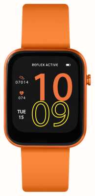 Reflex Active Serie 12 multifunctionele smartwatch (38 mm) digitale wijzerplaat / citrusoranje siliconen RA12-2155