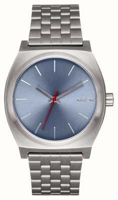 Nixon Tijdteller (37 mm) blauwe wijzerplaat / lichtgrijze roestvrijstalen armband A045-5160-00