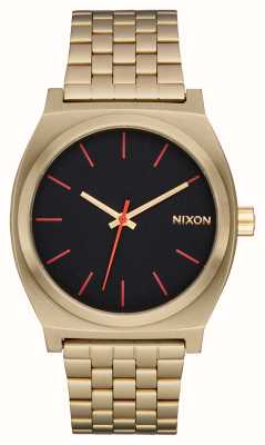Nixon Tijdteller (37 mm) zwarte wijzerplaat / goudkleurige roestvrijstalen armband A045-5164-00