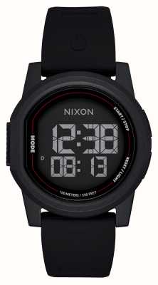 Nixon Disk (39 mm) digitale wijzerplaat / zwarte siliconen band A1370-5191-00