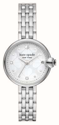 Kate Spade Chelsea park (32 mm) witte wijzerplaat / roestvrijstalen armband KSW1760