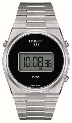 Tissot Prx digitale (40 mm) zwarte digitale wijzerplaat / roestvrijstalen armband T1374631105000