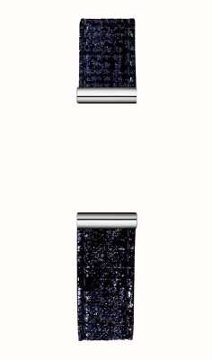 Herbelin Antares verwisselbare horlogeband - blauw glitter / roestvrij staal - alleen band BRAC17048A119