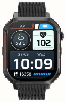 STORM S-max smartwatch (43 mm) zwarte roestvrijstalen mesh-band 47534/BK