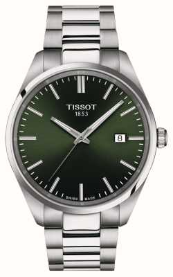 Tissot Heren pr 100 (40 mm) groene wijzerplaat / roestvrijstalen armband T1504101109100