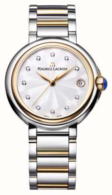 Maurice Lacroix Fiaba quartz datum (32 mm) zilveren wijzerplaat / tweekleurige roestvrijstalen armband FA1004-PVP13-150-1