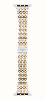 Fossil Apple watchband (38/40/41 mm) driekleurig roestvrij staal ex-display S380007 EX-DISPLAY
