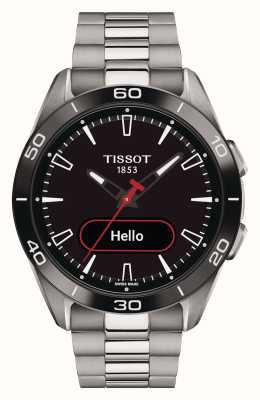 Tissot T-Touch Connect sport solar titanium (43,75 mm) zwarte wijzerplaat / titanium armband T1534204405100