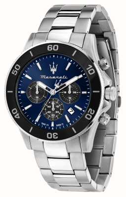 Maserati Heren competizione (43 mm) blauwe chronograaf wijzerplaat / roestvrijstalen armband R8873600009