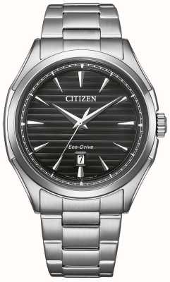 Citizen Heren eco-drive sport (41 mm) zwarte wijzerplaat / roestvrijstalen armband AW1750-85E