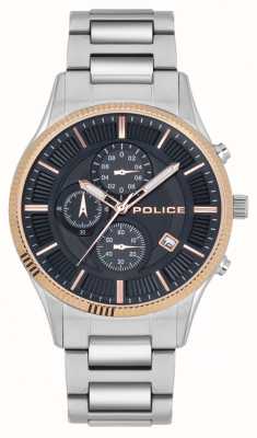 Police Vault quartz chronograaf (44 mm) blauwe wijzerplaat / roestvrijstalen armband PEWJI2194242