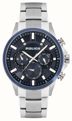 Police Kismet quartz chronograaf (47 mm) blauwe wijzerplaat / roestvrijstalen armband PEWJK2195140