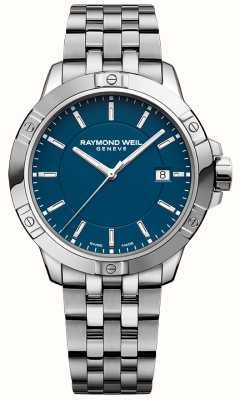 Raymond Weil Tango klassieke quartz (41 mm) blauwe wijzerplaat / roestvrijstalen armband 8160-ST-50041