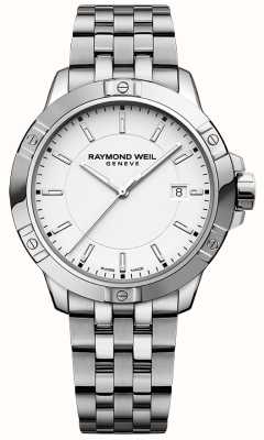 Raymond Weil Tango klassieke quartz (41 mm) witte wijzerplaat / roestvrijstalen armband 8160-ST-30041