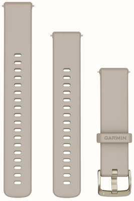 Garmin Snelsluitingsbanden (18 mm) Franse grijze siliconen zachte gouden hardware 010-13256-02