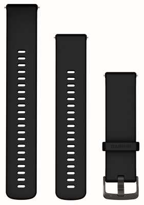 Garmin Snelspanbanden (22 mm) zwart siliconen met leistenen hardware 010-13256-21