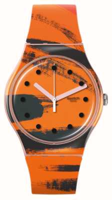 Swatch X tate - barns-graham's oranje en rood op roze - staal van kunstreis SUOZ362C