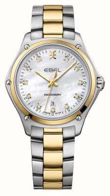 EBEL Discovery - 11 diamanten (33 mm) parelmoer wijzerplaat / tweekleurige roestvrijstalen armband 1216531