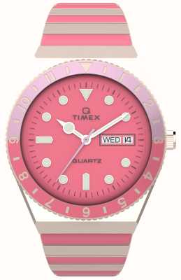 Timex Q timex (36 mm) roze wijzerplaat / roze uitbreidbare armband TW2W41000