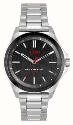 HUGO Heren #complete (42 mm) zwarte wijzerplaat / roestvrijstalen armband 1530323