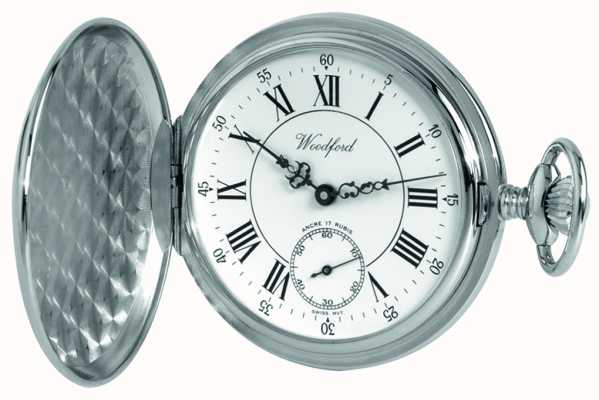 Woodford | volle jager | chroom afgewerkt | zakhorloge | 1012