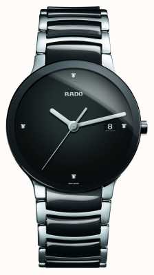 RADO Centrix diamanten hightech keramiek horloge met zwarte wijzerplaat R30934712