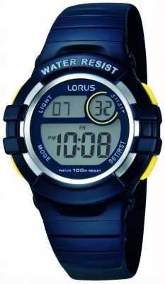 Lorus Digitaal horloge blauwe rubberen band R2381HX9