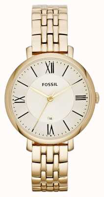 Fossil Jacqueline dames | gouden wijzerplaat | gouden roestvrijstalen armband ES3434