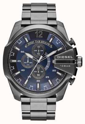 Diesel Mega chief chronograaf horloge blauwe wijzerplaat DZ4329