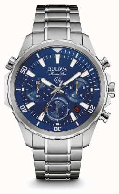 Bulova Marine star chronograaf blauwe wijzerplaat voor heren 96B256