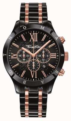 Thomas Sabo Zwart roségoud roestvrij staal voor heren WA0196-268-203-43