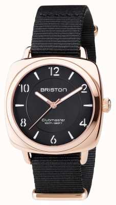 Briston Unisex clubmaster chic zwart pvd rose goud 17536.SPRG.L.1.NB