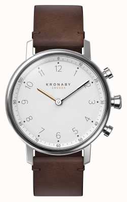 Kronaby 38 mm nord bluetooth bruine lederen band a1000-0711 S0711/1