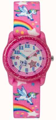 Timex Analoog roze eenhoornhorloge voor jongeren TW7C255004E