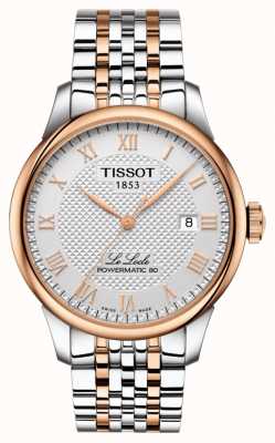 Tissot Heren le locle powermatic 80 tweekleurig rosé verguld T0064072203300