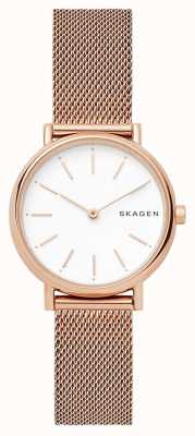 Skagen Signatur roestvrijstalen mesh band voor dames SKW2694