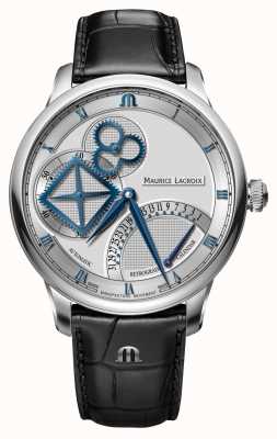 Maurice Lacroix Meesterwerk retrograde automatisch horloge met vierkant wiel MP6058-SS001-110-1