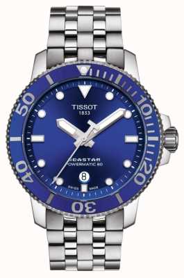 Tissot Seastar 1000 powermatic 80 blauwe wijzerplaat roestvrij staal T1204071104100