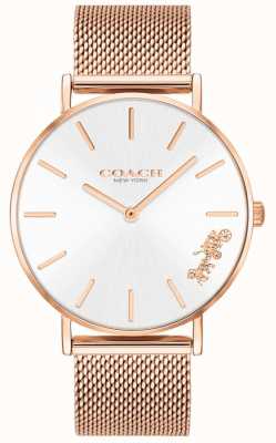 Coach Dames perry rose gouden mesh armband horloge 14503126