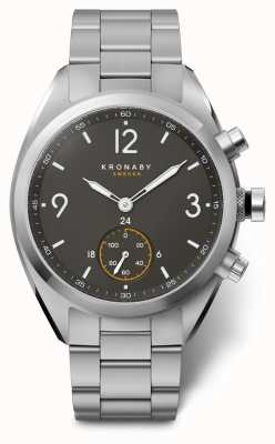Kronaby 41 mm top zwarte wijzerplaat roestvrij stalen armband a1000-3113 S3113/1