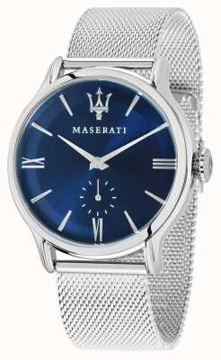 Maserati Heren epoca 42mm | blauwe wijzerplaat | zilveren mesh armband R8853118006