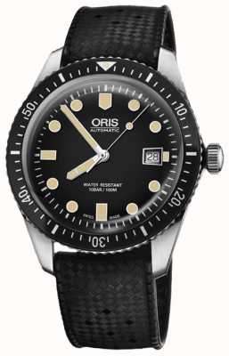 ORIS Divers vijfenzestig automatisch (42 mm) zwarte wijzerplaat / zwarte rubberen band 01 733 7720 4054-07 4 21 18
