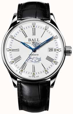 Ball Watch Company Trainmaster streven chronometer limited edition leer NM3288D-LL2CJ-WH