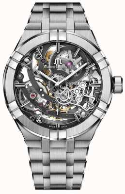 Maurice Lacroix Aikon automatische skeletproductie (45 mm) skelet wijzerplaat / roestvrij staal AI6028-SS002-030-1