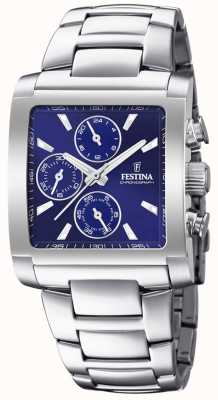 Festina | roestvrijstalen chronograaf voor heren | blauwe wijzerplaat | F20423/2