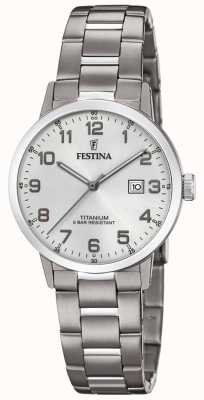 Festina | dames titanium horloge | zilveren wijzerplaat | titanium armband | F20436/1
