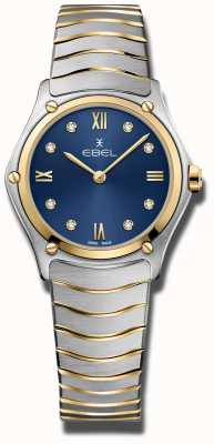 EBEL Sportklassieker voor dames | blauwe wijzerplaat | roestvrijstalen armband 1216446A