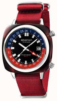 Briston Clubmaster gmt limited edition | automatisch | rode NAVO-band 19842.SA.T.P.NR
