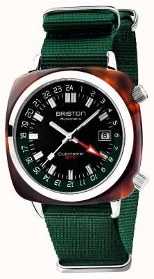 Briston Clubmaster gmt limited edition | automatisch | groene NAVO-band 19842.SA.T.10.NBG