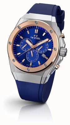 TW Steel | ceo-technologie | beperkte oplage | chronograaf | blauw rubber | CE4046